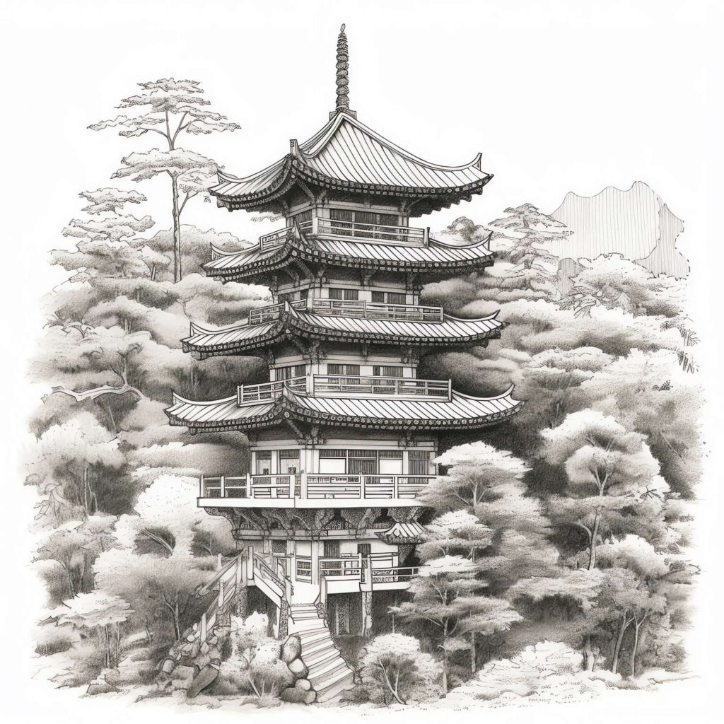 图片[8]-全球设计案例智能库_OJBKAI.COM中式古建筑草图Midjourney灵感图库-名师联智库－全球设计案例智能库名师联素材平台-全球设计案例智能库_OJBKAI.COM设计智库