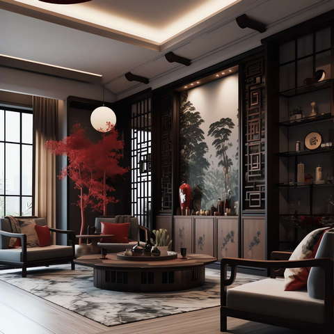 图片[46]-全球设计案例智能库_OJBKAI.COM住宅中式客厅Midjourney灵感图库-_设计智库－全球设计案例智能库_OJBKAI.COM-全球设计案例智能库_OJBKAI.COM设计智库