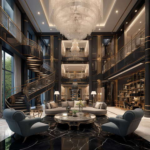 图片[37]-全球设计案例智能库_OJBKAI.COM现代前卫时尚挑高客厅Midjourney灵感图库-_设计智库－全球设计案例智能库_OJBKAI.COM-全球设计案例智能库_OJBKAI.COM设计智库