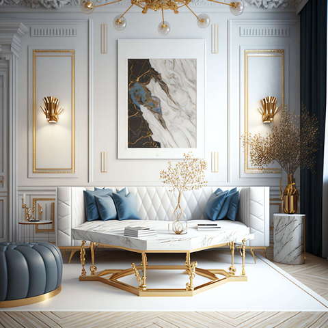 家装新古典艺术客厅Midjourney灵感图库-_设计智库－全球设计案例智能库_OJBKAI.COM-全球设计案例智能库_OJBKAI.COM设计智库