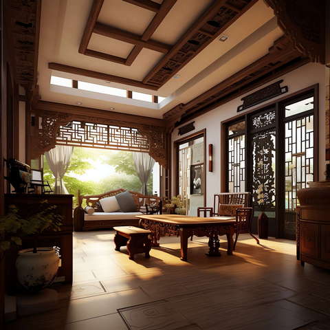 图片[10]-全球设计案例智能库_OJBKAI.COM住宅中式客厅Midjourney灵感图库-_设计智库－全球设计案例智能库_OJBKAI.COM-全球设计案例智能库_OJBKAI.COM设计智库