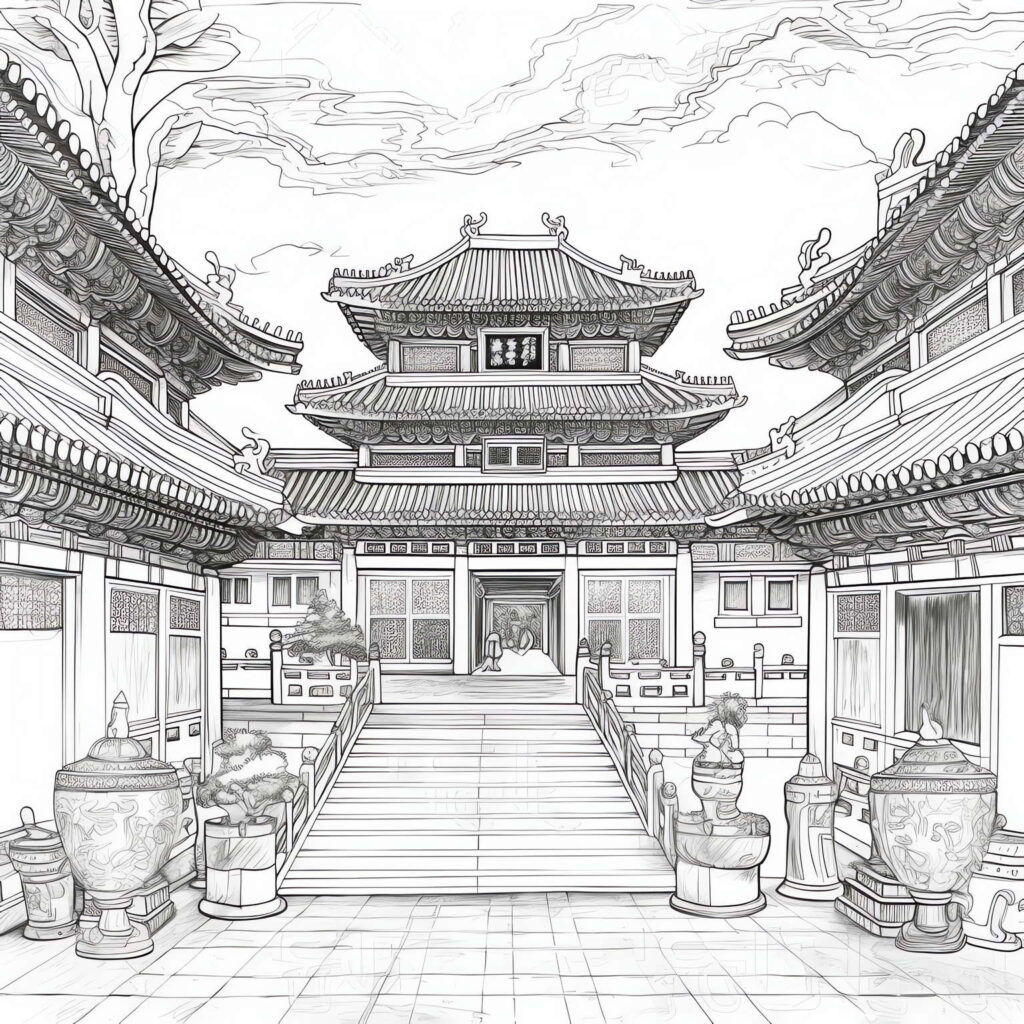 图片[33]-全球设计案例智能库_OJBKAI.COM中式古建筑草图Midjourney灵感图库-名师联智库－全球设计案例智能库名师联素材平台-全球设计案例智能库_OJBKAI.COM设计智库