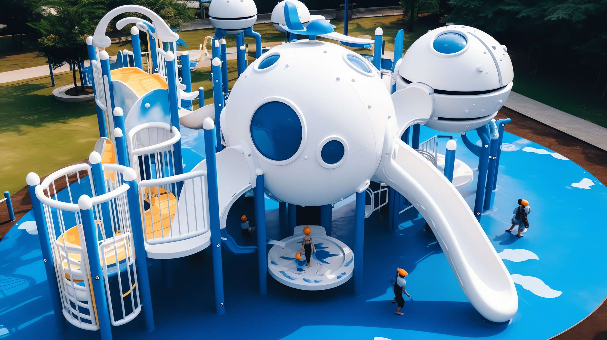 户外游乐场Midjourney灵感图库-_设计智库－全球设计案例智能库_OJBKAI.COM-全球设计案例智能库_OJBKAI.COM设计智库