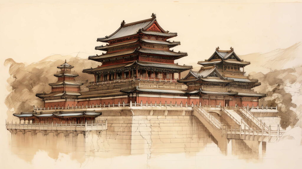 图片[23]-全球设计案例智能库_OJBKAI.COM中国古建草图Midjourney灵感图库-名师联智库－全球设计案例智能库名师联素材平台-全球设计案例智能库_OJBKAI.COM设计智库