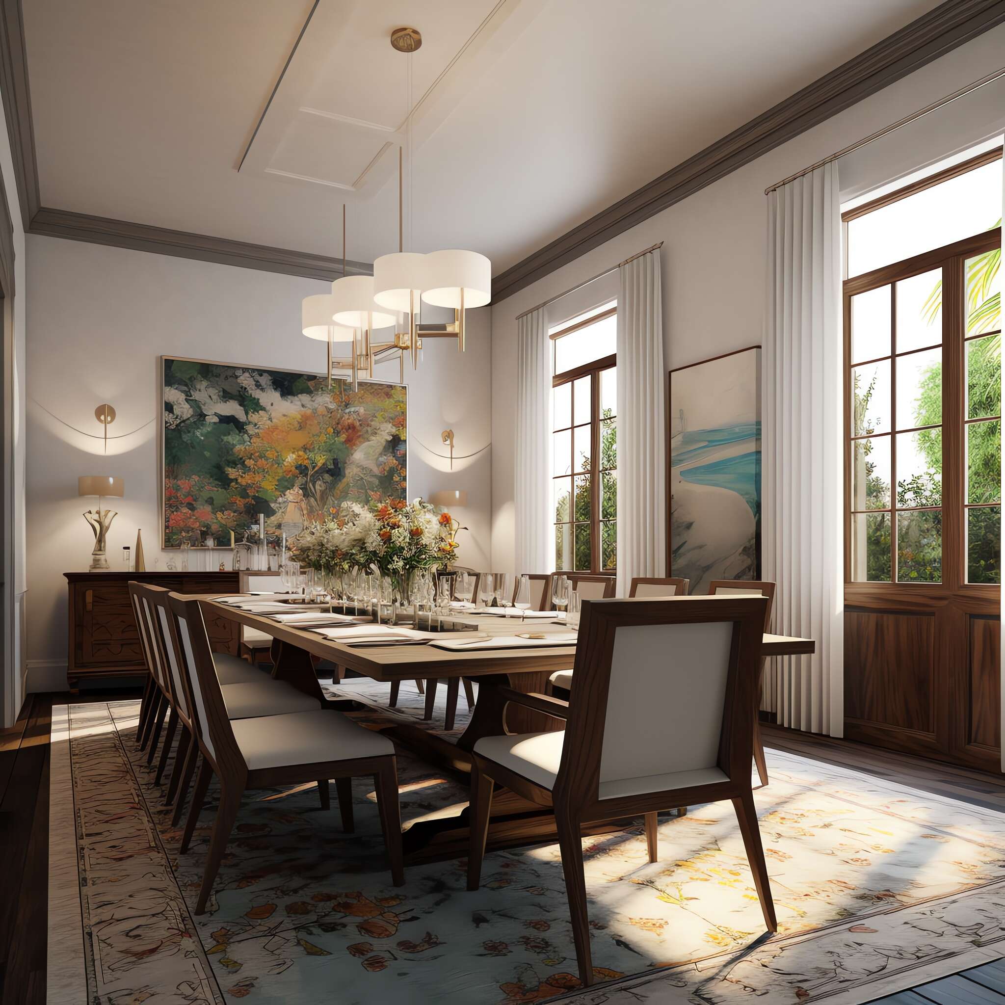 美式风格餐厅Midjourney灵感图库-_设计智库－全球设计案例智能库_OJBKAI.COM-全球设计案例智能库_OJBKAI.COM设计智库
