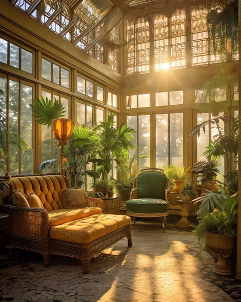 阳光房Midjourney灵感图库-_设计智库－全球设计案例智能库_OJBKAI.COM-全球设计案例智能库_OJBKAI.COM设计智库