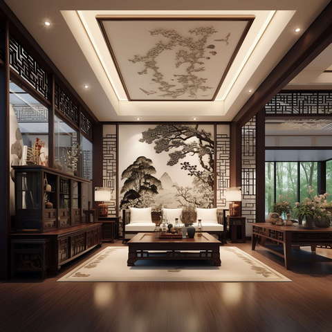 图片[42]-全球设计案例智能库_OJBKAI.COM住宅中式客厅Midjourney灵感图库-_设计智库－全球设计案例智能库_OJBKAI.COM-全球设计案例智能库_OJBKAI.COM设计智库