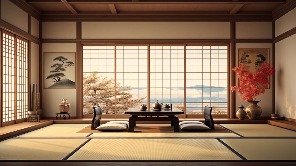 家装日式茶室Midjourney灵感图库-_设计智库－全球设计案例智能库_OJBKAI.COM-全球设计案例智能库_OJBKAI.COM设计智库