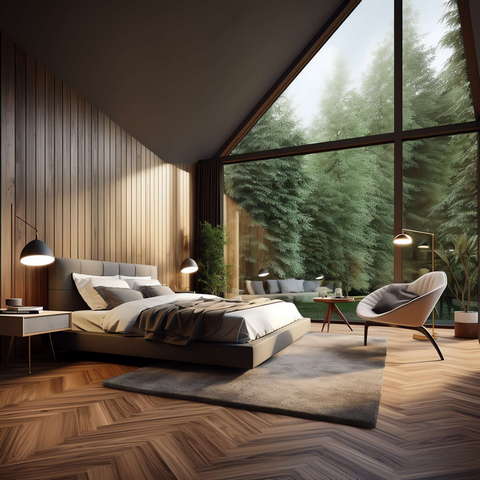 原木风卧室Midjourney灵感图库-_设计智库－全球设计案例智能库_OJBKAI.COM-全球设计案例智能库_OJBKAI.COM设计智库