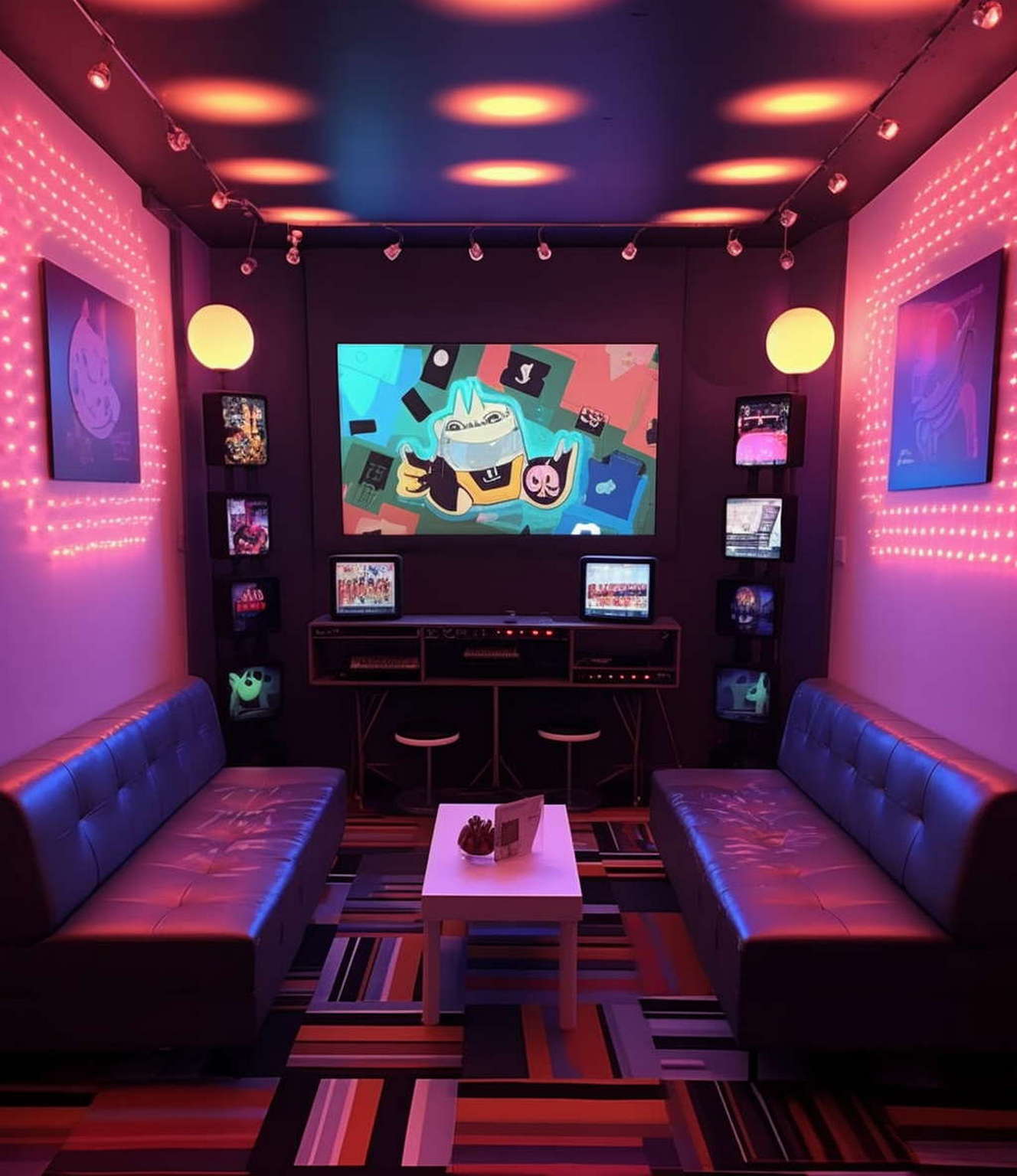 前卫时尚KTV夜总会Midjourney灵感图库-_设计智库-全球设计案例智能库_OJBKAI.COM-全球设计案例智能库_OJBKAI.COM设计智库