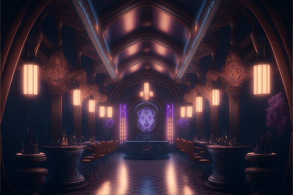 图片[5]-全球设计案例智能库_OJBKAI.COM赛博朋克风霓虹灯设计夜总会Midjourney灵感图库-_设计智库－全球设计案例智能库_OJBKAI.COM-全球设计案例智能库_OJBKAI.COM设计智库