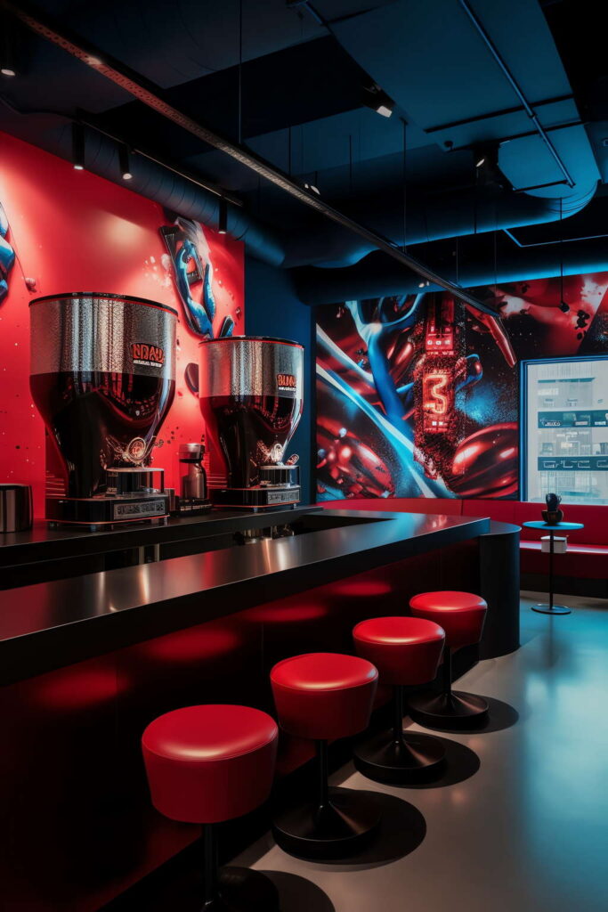 图片[8]-全球设计案例智能库_OJBKAI.COM赛博朋克风霓虹灯设计酒吧吧台区_Midjourney灵感图库-_设计智库－全球设计案例智能库_OJBKAI.COM-全球设计案例智能库_OJBKAI.COM设计智库