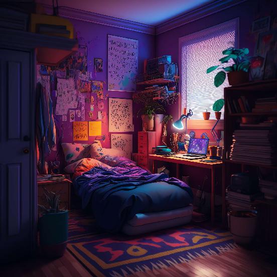 图片[9]-全球设计案例智能库_OJBKAI.COM赛博朋克风霓虹灯设计男孩房1_Midjourney灵感图库-_设计智库－全球设计案例智能库_OJBKAI.COM-全球设计案例智能库_OJBKAI.COM设计智库