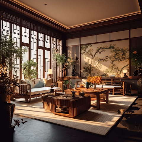 图片[14]-全球设计案例智能库_OJBKAI.COM住宅中式客厅Midjourney灵感图库-_设计智库－全球设计案例智能库_OJBKAI.COM-全球设计案例智能库_OJBKAI.COM设计智库