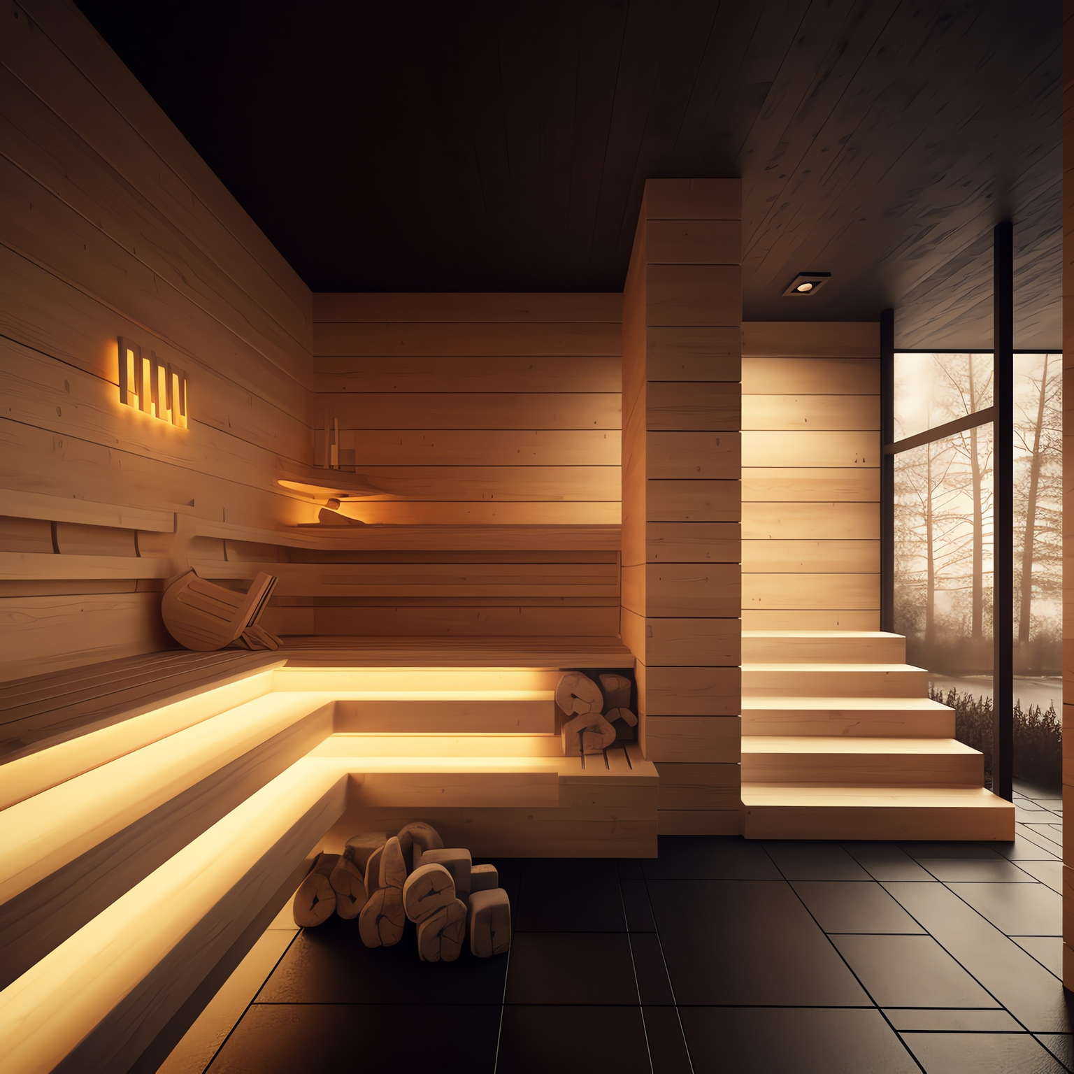 休闲原木汗蒸桑拿Midjourney灵感图库-_设计智库－全球设计案例智能库_OJBKAI.COM-全球设计案例智能库_OJBKAI.COM设计智库