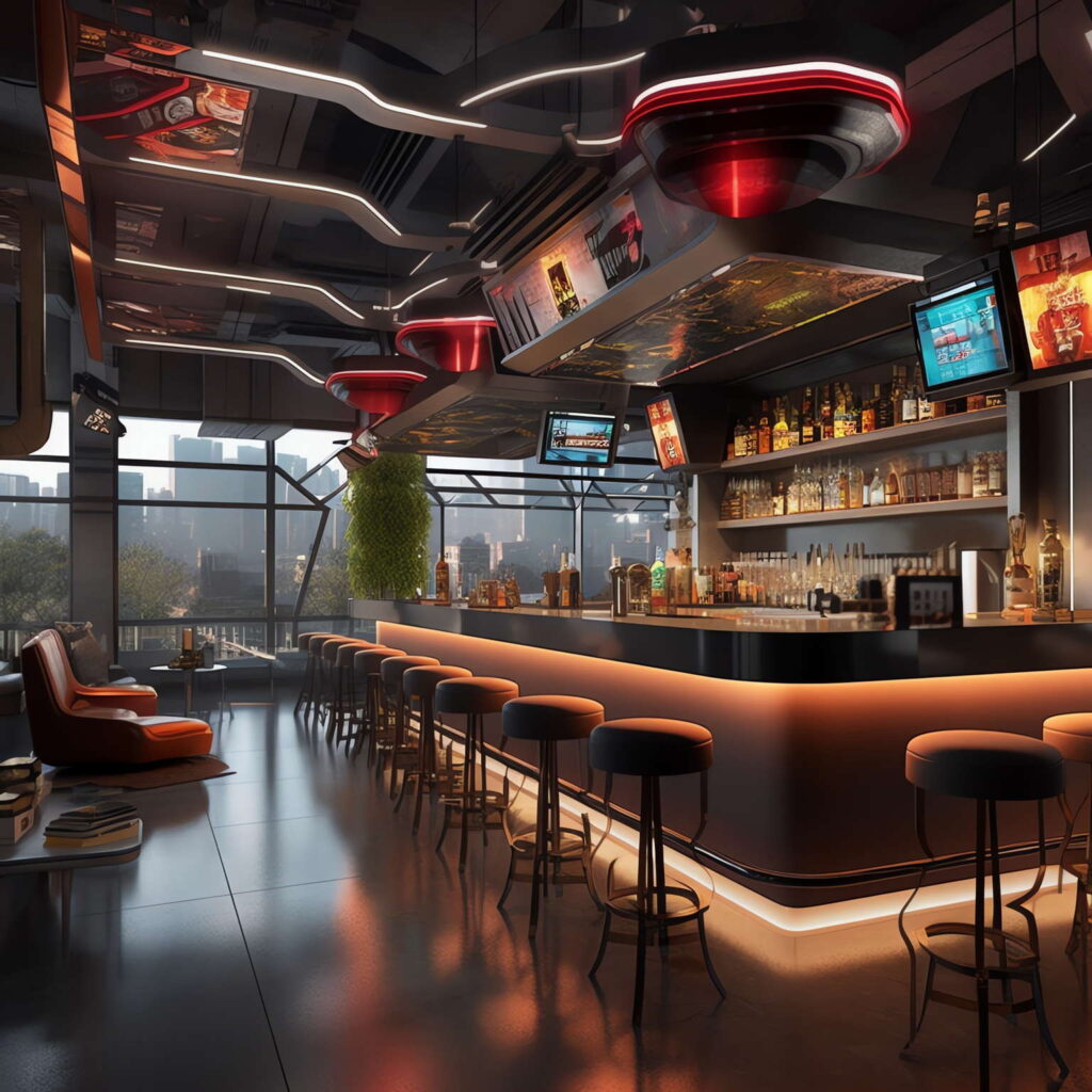 图片[97]-全球设计案例智能库_OJBKAI.COM赛博朋克风霓虹灯设计酒吧吧台区_Midjourney灵感图库-_设计智库－全球设计案例智能库_OJBKAI.COM-全球设计案例智能库_OJBKAI.COM设计智库