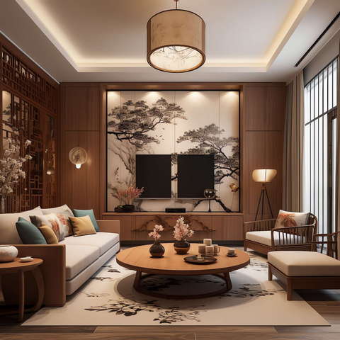 图片[49]-全球设计案例智能库_OJBKAI.COM住宅中式客厅Midjourney灵感图库-_设计智库－全球设计案例智能库_OJBKAI.COM-全球设计案例智能库_OJBKAI.COM设计智库