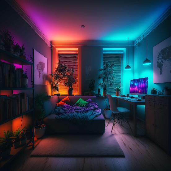 图片[44]-全球设计案例智能库_OJBKAI.COM赛博朋克风霓虹灯设计男孩房1_Midjourney灵感图库-_设计智库－全球设计案例智能库_OJBKAI.COM-全球设计案例智能库_OJBKAI.COM设计智库