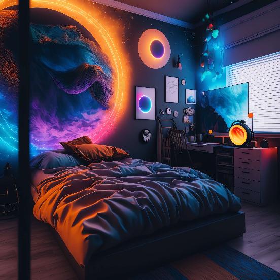 图片[64]-全球设计案例智能库_OJBKAI.COM赛博朋克风霓虹灯设计男孩房1_Midjourney灵感图库-_设计智库－全球设计案例智能库_OJBKAI.COM-全球设计案例智能库_OJBKAI.COM设计智库