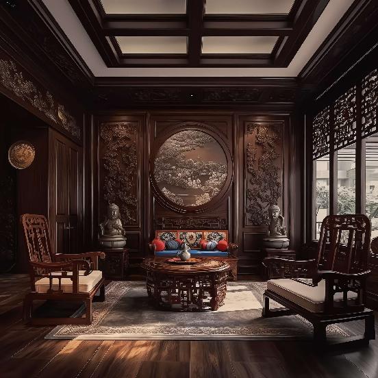 图片[2]-全球设计案例智能库_OJBKAI.COM别墅中式客厅Midjourney灵感图库-_设计智库－全球设计案例智能库_OJBKAI.COM-全球设计案例智能库_OJBKAI.COM设计智库