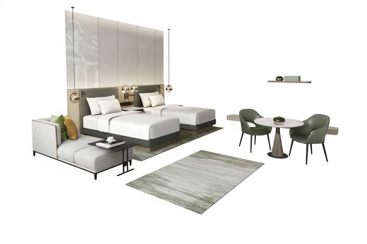 图片[25]-全球设计案例智能库_OJBKAI.COM【CCD】四川宜宾产城竹颂万怡酒店 现代美学与古巴蜀建筑、本地竹元素的巧妙融合 2025年第四季度开业-全球设计案例智能库_OJBKAI.COM设计智库