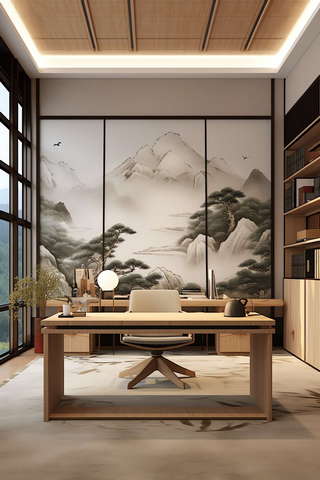 图片[25]-全球设计案例智能库_OJBKAI.COM新中式书房Midjourney灵感图库-_设计智库－全球设计案例智能库_OJBKAI.COM-全球设计案例智能库_OJBKAI.COM设计智库