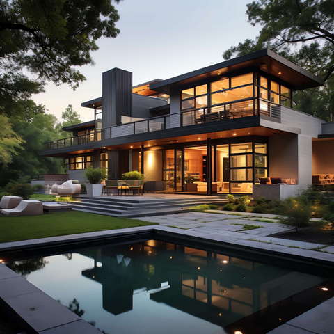 图片[17]-全球设计案例智能库_OJBKAI.COM别墅建筑外观Midjourney灵感图库-_设计智库－全球设计案例智能库_OJBKAI.COM-全球设计案例智能库_OJBKAI.COM设计智库