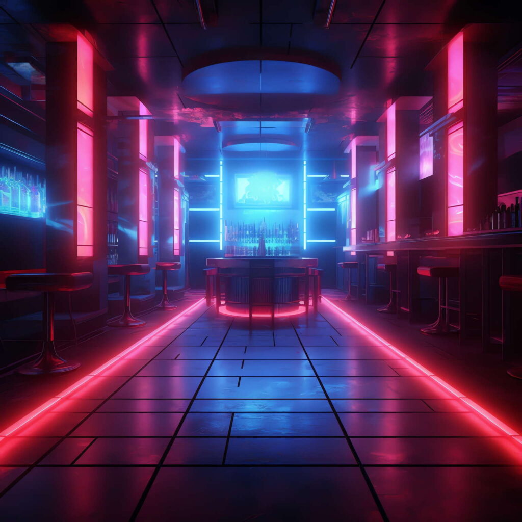 图片[95]-全球设计案例智能库_OJBKAI.COM赛博朋克风霓虹灯设计酒吧吧台区_Midjourney灵感图库-_设计智库－全球设计案例智能库_OJBKAI.COM-全球设计案例智能库_OJBKAI.COM设计智库