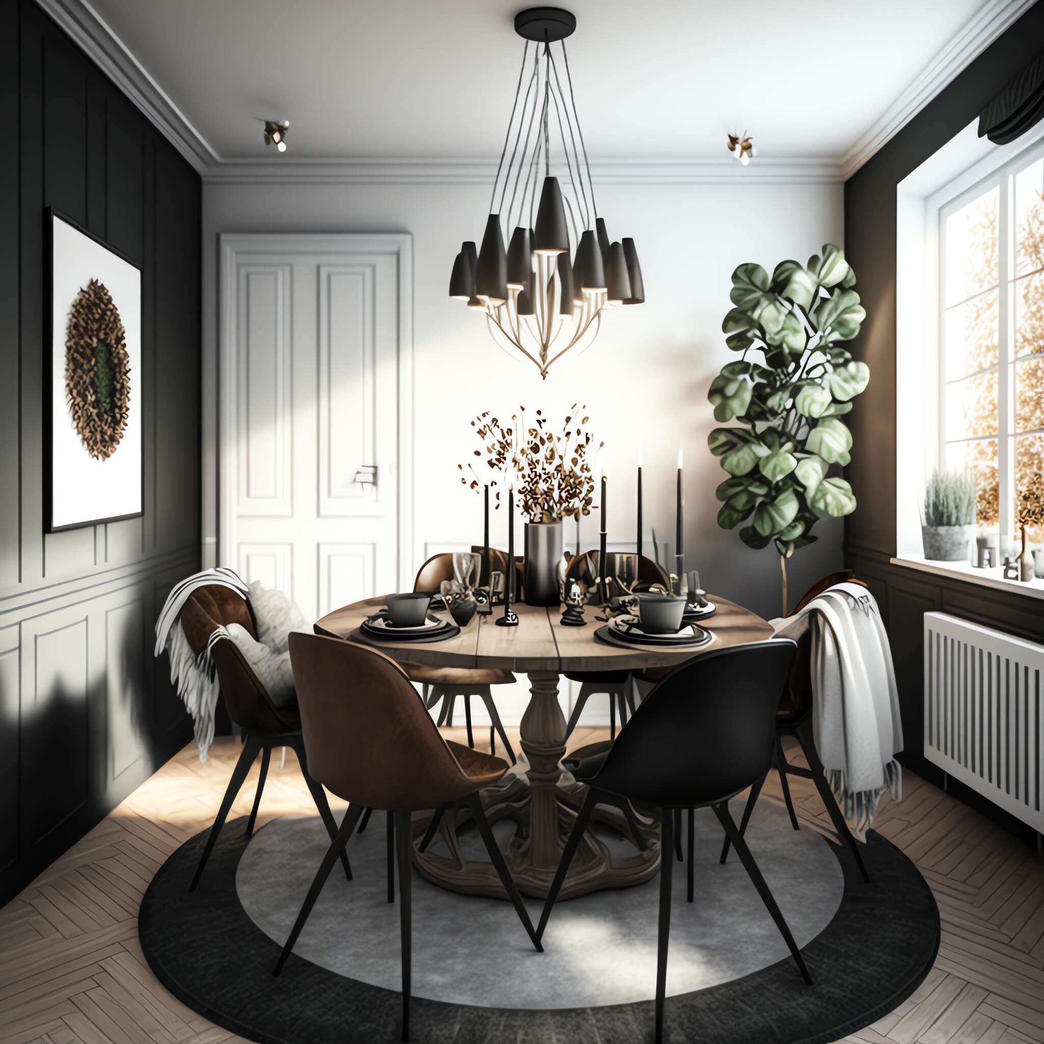 北欧简约餐桌Midjourney灵感图库-_设计智库－全球设计案例智能库_OJBKAI.COM-全球设计案例智能库_OJBKAI.COM设计智库