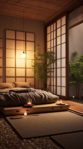 住宅日式卧室Midjourney灵感图库-_设计智库－全球设计案例智能库_OJBKAI.COM-全球设计案例智能库_OJBKAI.COM设计智库