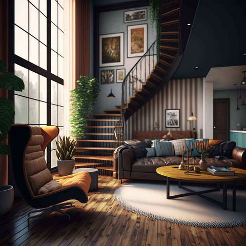 半封闭式阳台Midjourney灵感图库-_设计智库－全球设计案例智能库_OJBKAI.COM-全球设计案例智能库_OJBKAI.COM设计智库