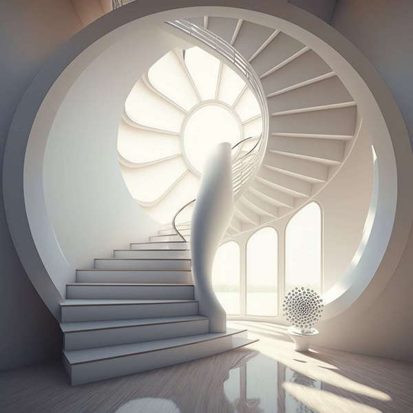复古旋转楼梯4_Midjourney灵感图库-设计智库－全球设计案例智能库_OJBKAI.COM-全球设计案例智能库_OJBKAI.COM设计智库