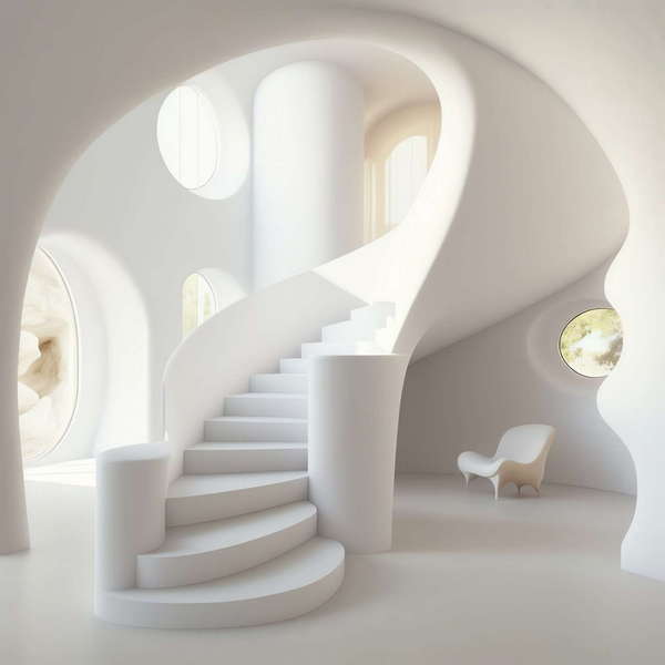 楼梯设计Midjourney灵感图库-_设计智库－全球设计案例智能库_OJBKAI.COM-全球设计案例智能库_OJBKAI.COM设计智库