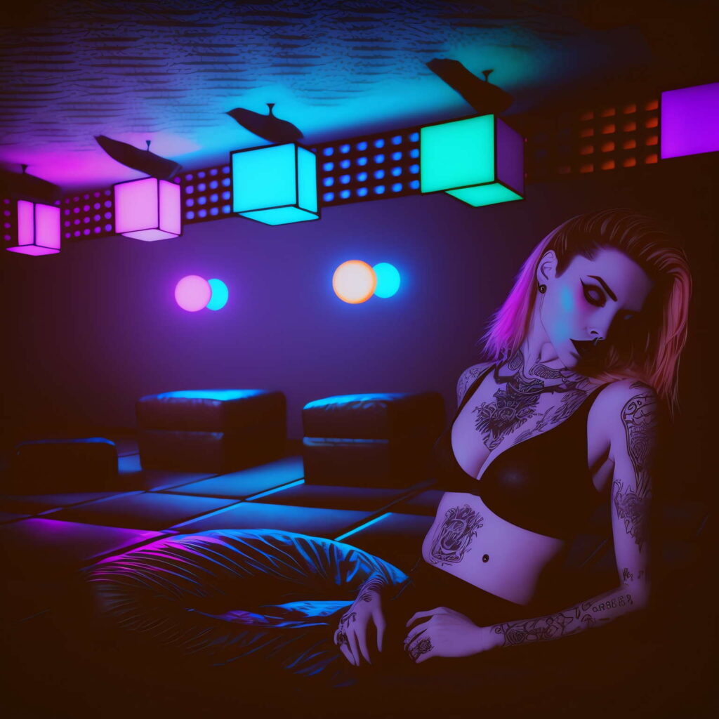 图片[40]-全球设计案例智能库_OJBKAI.COM赛博朋克风霓虹灯设计酒吧_Midjourney灵感图库-_设计智库－全球设计案例智能库_OJBKAI.COM-全球设计案例智能库_OJBKAI.COM设计智库