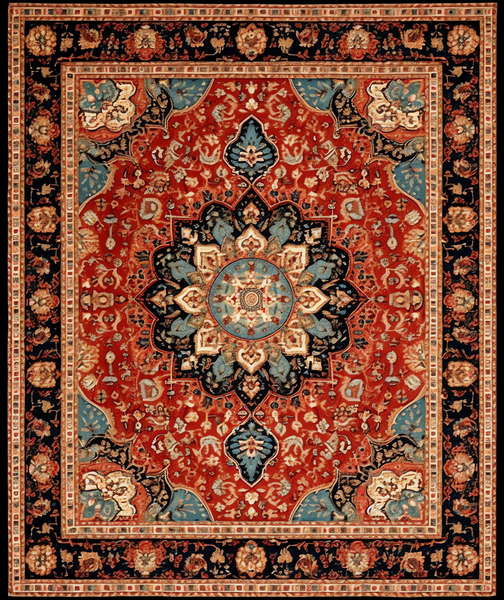 复古风地毯Midjourney灵感图库-_设计智库－全球设计案例智能库_OJBKAI.COM-全球设计案例智能库_OJBKAI.COM设计智库