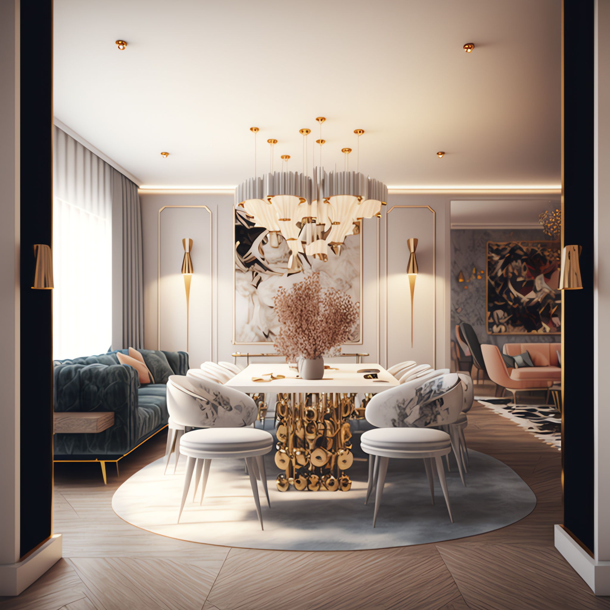 图片[71]-全球设计案例智能库_OJBKAI.COM轻奢简欧客餐厅_Midjourney灵感图库-全球设计案例智能库_OJBKAI.COM设计智库