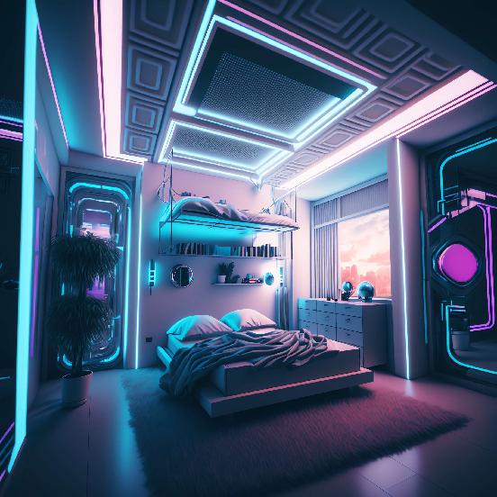图片[75]-全球设计案例智能库_OJBKAI.COM赛博朋克风霓虹灯设计男孩房1_Midjourney灵感图库-_设计智库－全球设计案例智能库_OJBKAI.COM-全球设计案例智能库_OJBKAI.COM设计智库