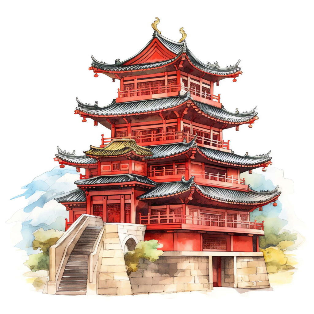 图片[32]-全球设计案例智能库_OJBKAI.COM中式古建筑草图Midjourney灵感图库-名师联智库－全球设计案例智能库名师联素材平台-全球设计案例智能库_OJBKAI.COM设计智库