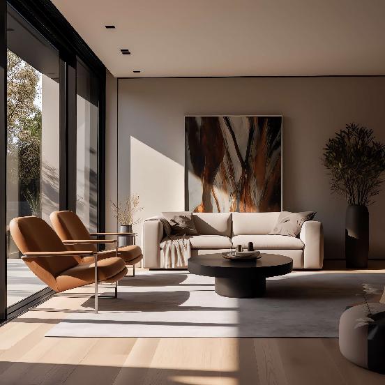 侘寂风格客厅Midjourney灵感图库-_设计智库－全球设计案例智能库_OJBKAI.COM-全球设计案例智能库_OJBKAI.COM设计智库