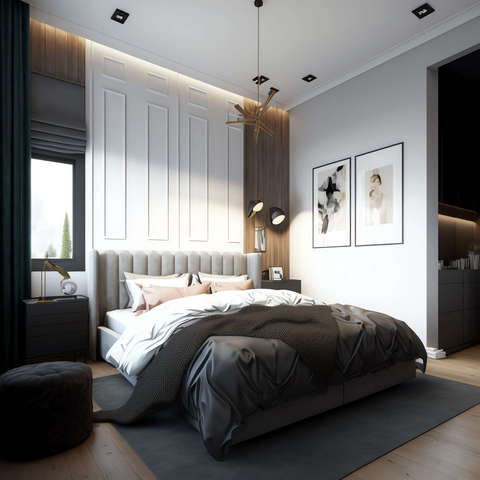 简欧卧室设计Midjourney灵感图库-_设计智库-全球设计案例智能库_OJBKAI.COM-全球设计案例智能库_OJBKAI.COM设计智库