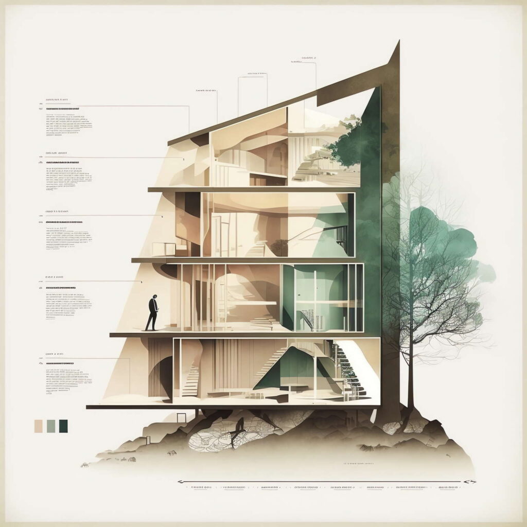 图片[6]-全球设计案例智能库_OJBKAI.COM建筑剖面图Midjourney灵感图库-名师联智库－全球设计案例智能库名师联素材平台-全球设计案例智能库_OJBKAI.COM设计智库