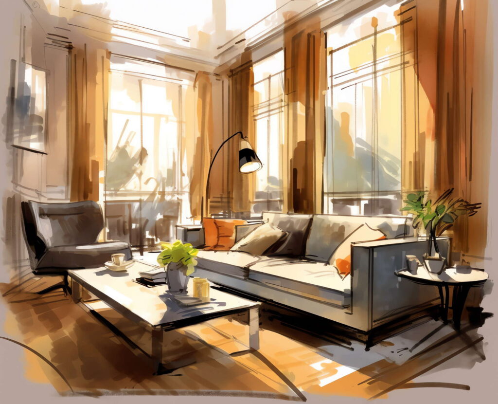 手绘草图Midjourney灵感图库-名师联智库－全球设计案例智能库名师联素材平台-全球设计案例智能库_OJBKAI.COM设计智库