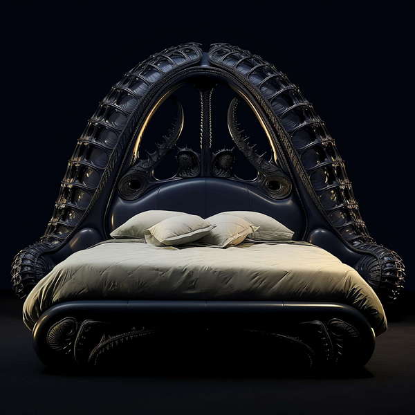 艺术个性床_Midjourney灵感图库-_设计智库－全球设计案例智能库_OJBKAI.COM-全球设计案例智能库_OJBKAI.COM设计智库