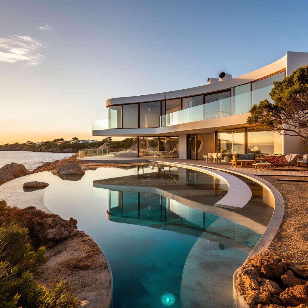 泳池别墅Midjourney灵感图库-_设计智库－全球设计案例智能库_OJBKAI.COM-全球设计案例智能库_OJBKAI.COM设计智库