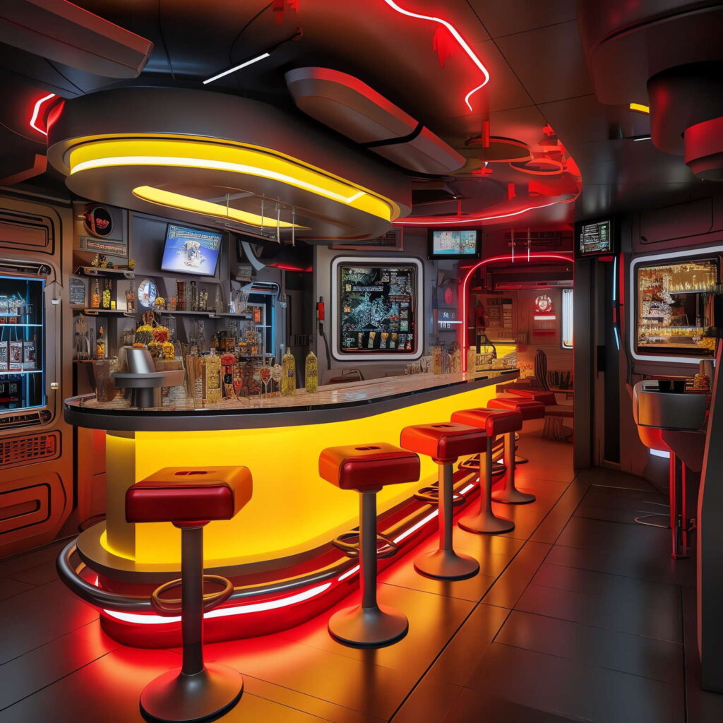 图片[51]-全球设计案例智能库_OJBKAI.COM赛博朋克风霓虹灯设计酒吧吧台区_Midjourney灵感图库-_设计智库－全球设计案例智能库_OJBKAI.COM-全球设计案例智能库_OJBKAI.COM设计智库