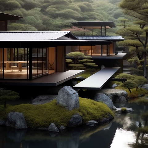 图片[12]-全球设计案例智能库_OJBKAI.COM别墅庭院日式枯山水Midjourney灵感图库-_设计智库－全球设计案例智能库_OJBKAI.COM-全球设计案例智能库_OJBKAI.COM设计智库