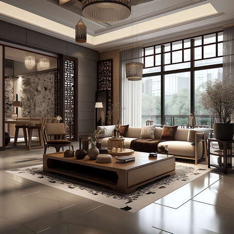 图片[34]-全球设计案例智能库_OJBKAI.COM住宅中式客厅Midjourney灵感图库-_设计智库－全球设计案例智能库_OJBKAI.COM-全球设计案例智能库_OJBKAI.COM设计智库