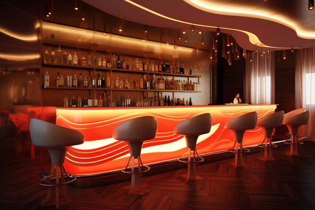 图片[40]-全球设计案例智能库_OJBKAI.COM赛博朋克风霓虹灯设计酒吧吧台区_Midjourney灵感图库-_设计智库－全球设计案例智能库_OJBKAI.COM-全球设计案例智能库_OJBKAI.COM设计智库