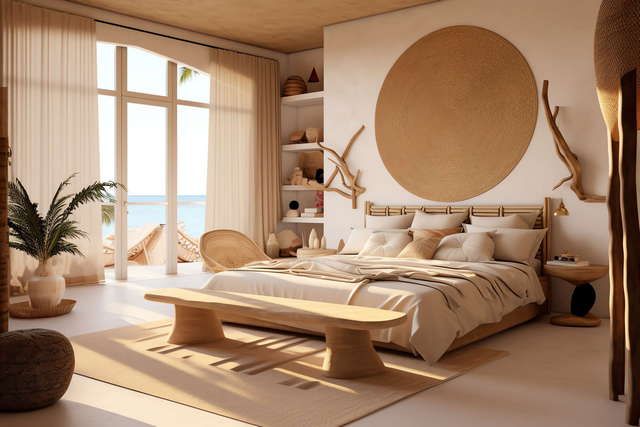 东南亚风格卧室Midjourney灵感图库-_设计智库－全球设计案例智能库_OJBKAI.COM-全球设计案例智能库_OJBKAI.COM设计智库