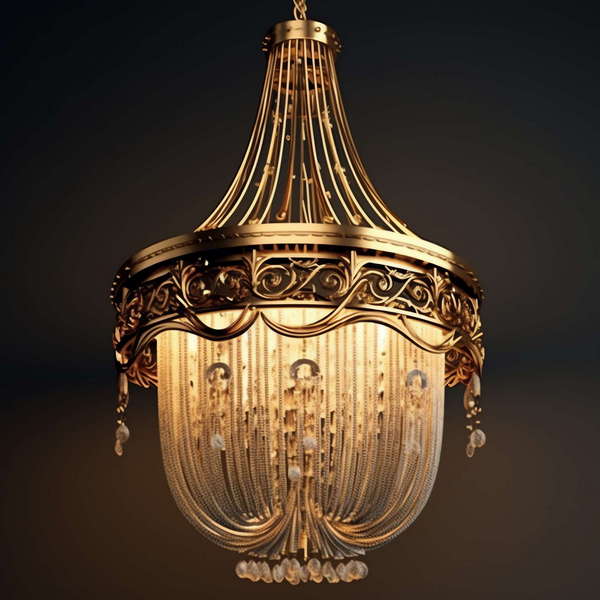 复古铁艺吊灯Midjourney灵感图库-_设计智库－全球设计案例智能库_OJBKAI.COM-全球设计案例智能库_OJBKAI.COM设计智库